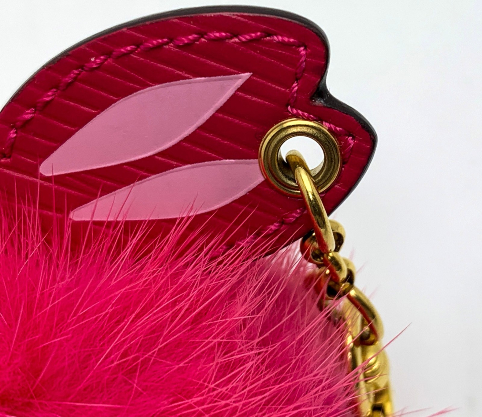 Louis Vuitton Porte Cles Mothers Day Fur M62571 Rabbit Bag Charm Pink 5.1in image 6