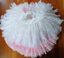 2 1970's Vintage Crisp Full Petticoat Square Dance Skirts  Women's M Waist 29"