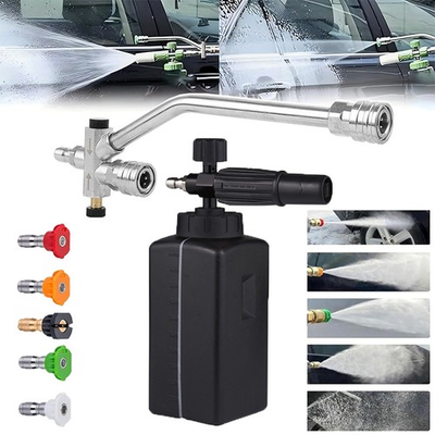 #ad #ad 1 4” Pressure Washer Foam Cannon with Dual Connector Double Tip Attachment USA $15.99