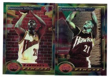 DOMINIQUE WILKINS 2 CARD LOT 1993-94 TOPPS FINEST 102 & 163 ATLANTA HAWKS HOF