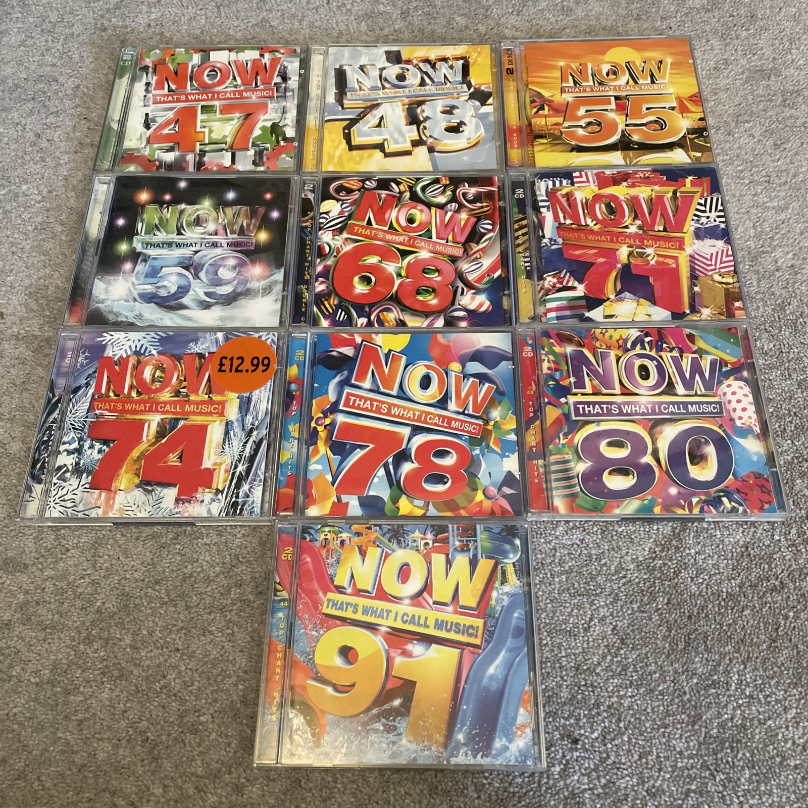 Now Thats What I Call Music CD Bundle 10 x Albums 47 48 55 59 68 71 74 78 80 91