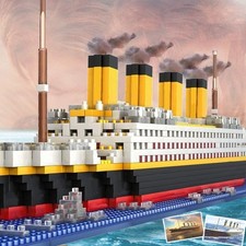1860 PCS Titanic Bausteine Kreuzfahrt Schiff Montieren Ziegel Modell Spielzeug