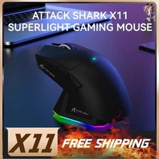 Attack Shark X11 Triple Mode, PAW3311 Bluetooth Mouse, Magnetic Charging Dock