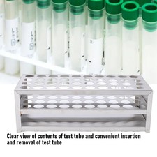 Test Tube Rack 40 Holes 304 Stainless Steel Laboratory Stand Holder For School