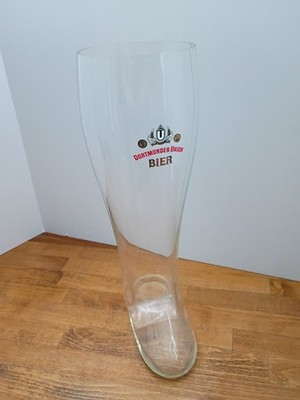 Dortmunder Union 2 Liter 2L Glass Beer Bier Boot Mug Stein Das Boot 13-1/2''