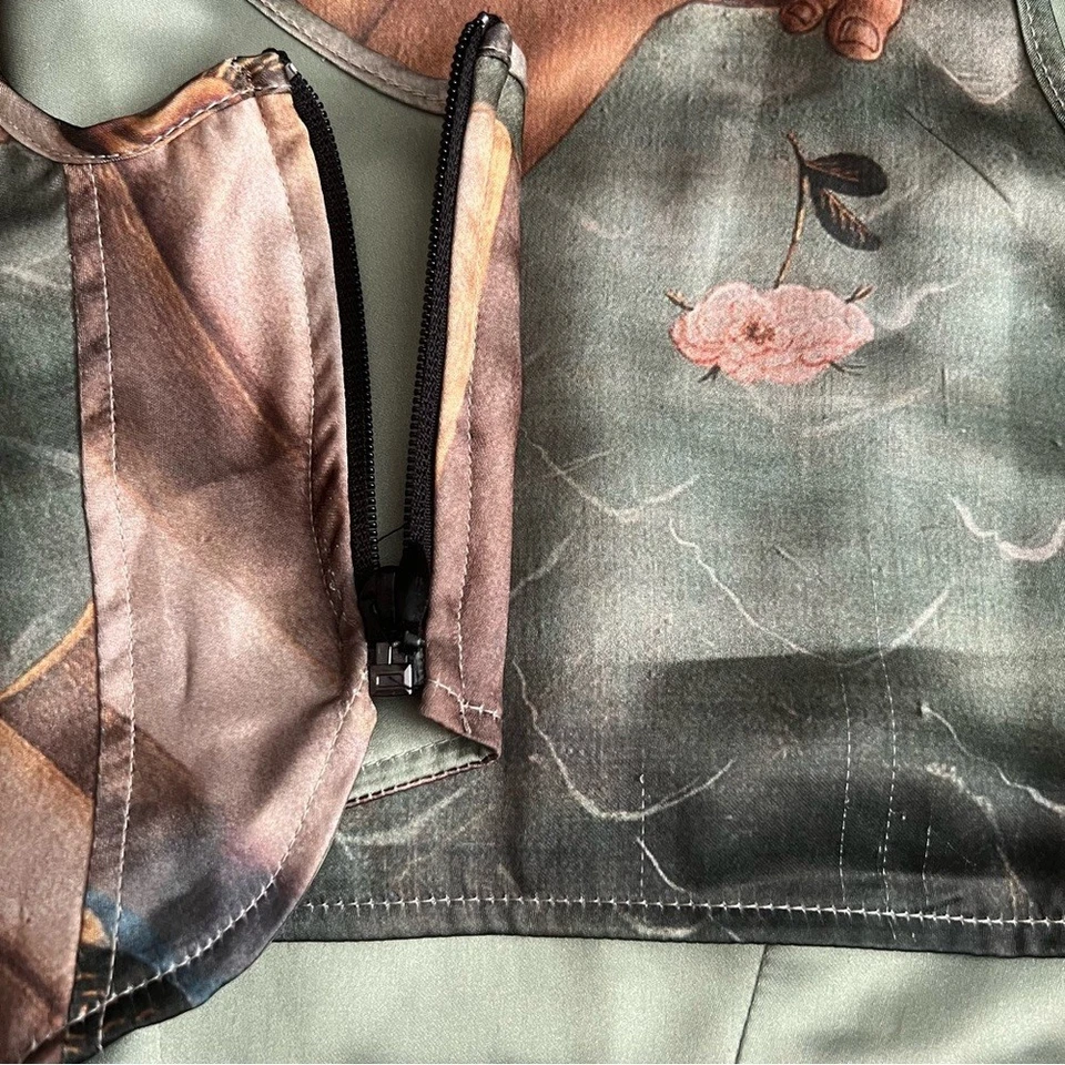 Top Zara Nacimiento de Venus Botticelli Talla S Corsé Artístico Satinado Recortado Estilo Y2K Foto 4 de 4