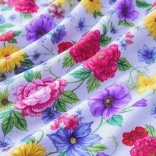 Timeless Treasures Living Color Multicolor Flowers Cotton Fabric by the Yard