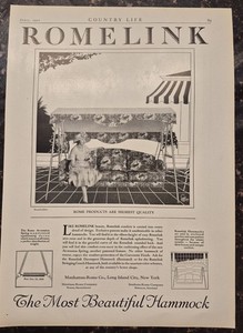 Romelink Hammocks 4 print ads Country Life 1919-1921