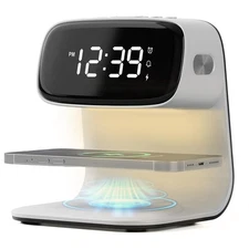 Digital Alarm Clock with Wireless Fast Charging Station 15W Touch Smart Lamp ...