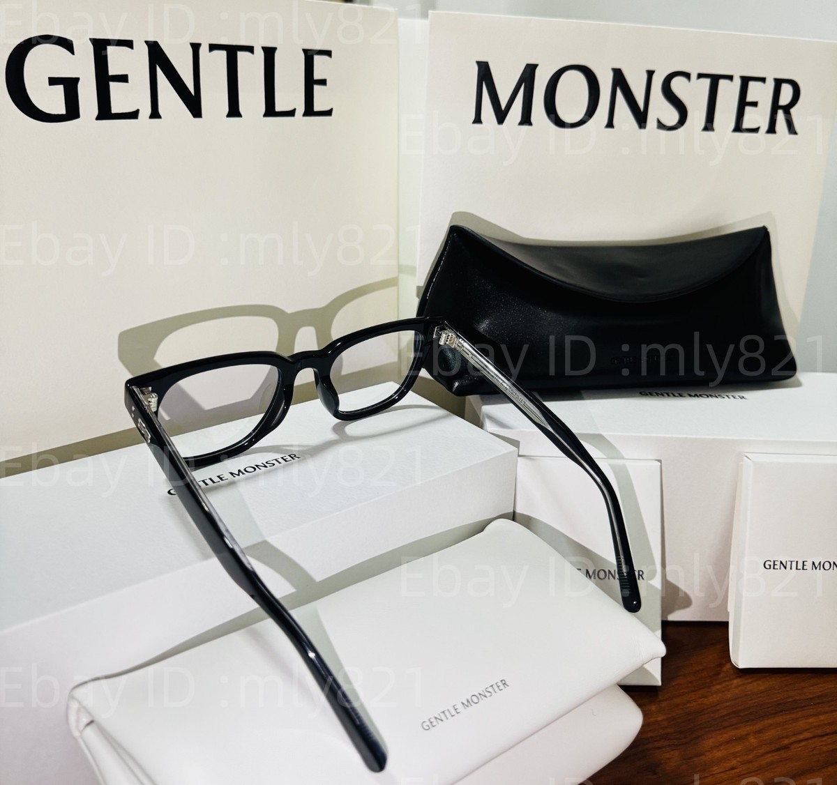 GentleMonster Unisex Sunglasses Evan 01 Black Frame Clear Lenses