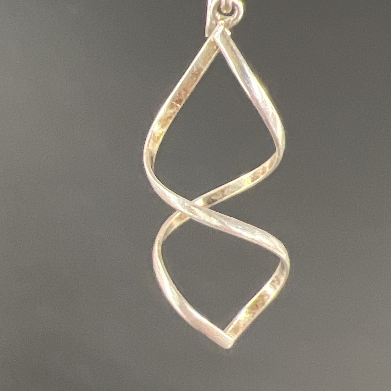 Spiral Loop Sterling Silver Dangle Drop Single Ea… - image 4