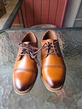 Stacy Adams Boys Dress Shoes Cognac Brown Soft Oxford Size 12M EUC