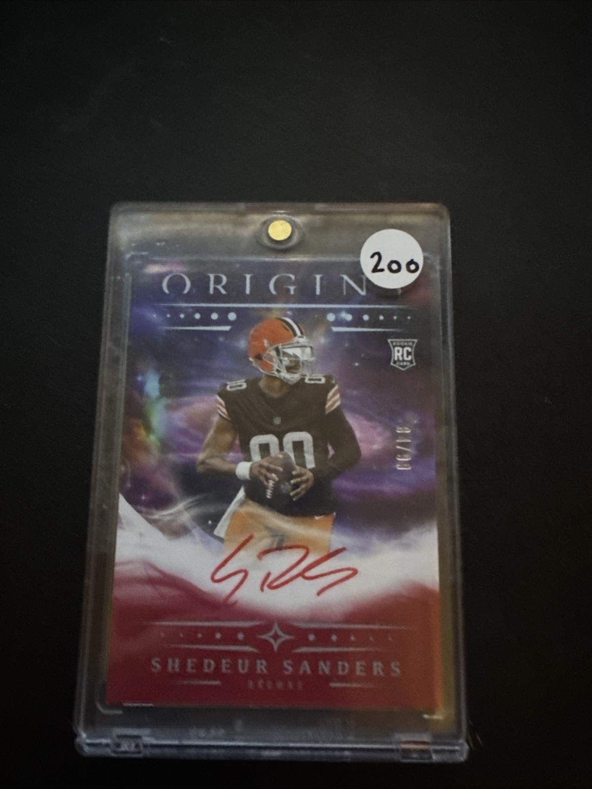 2025 Panini Origins RC Shedeur Sanders Rookie Auto Red Ink # 84/99 Browns Ra-ssa