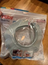 Nuby Baby Bath Hat - Comfortable - Soft -Protects Face  Eyes - Adjustable Strap