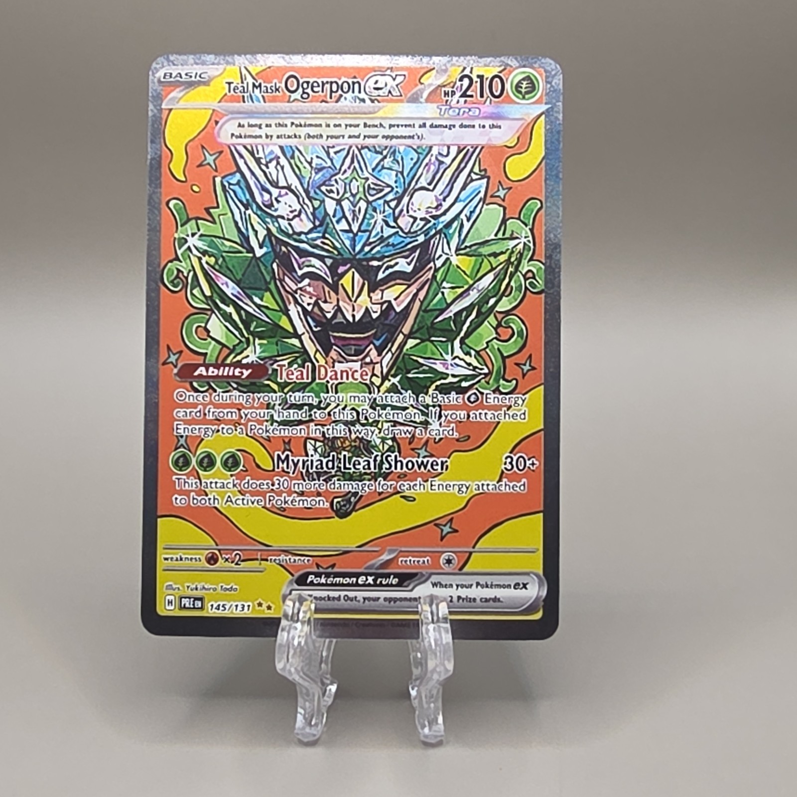 Pokémon TCG Teal Mask Ogerpon ex 145/131 Prismatic Evolutions Holo Rare 210HP