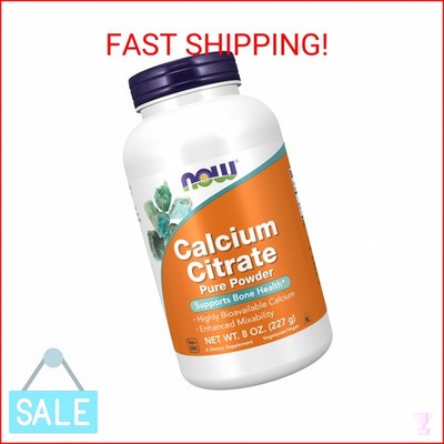 NOW Foods Supplements, Calcium Citrate Powder, Highly Bioavailable Calcium, Supp