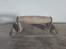 Unbranded Vintage Cast Iron Concrete Edger With Wood Handle #18