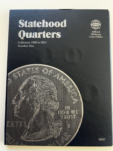 Blue Whitman Coin Folder 9697 Statehood Quarters #1 1999-2001 P&D