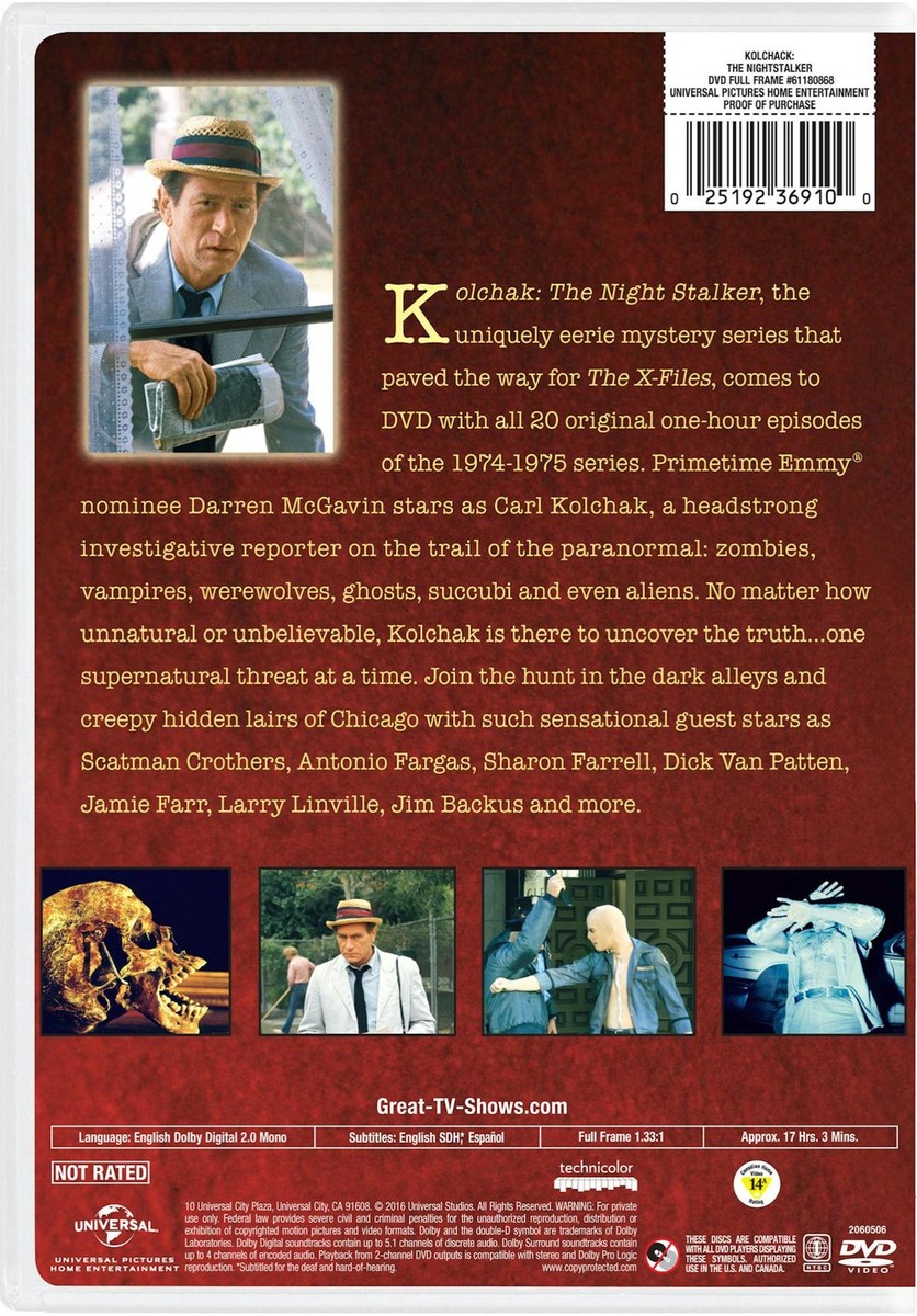 Kolchak: the Night Stalker (DVD, 1974) for sale online | eBay