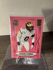 2025 Panini Donruss Elite Josaiah Stewart Rookie Card Pink Parallel L.A. Rams 