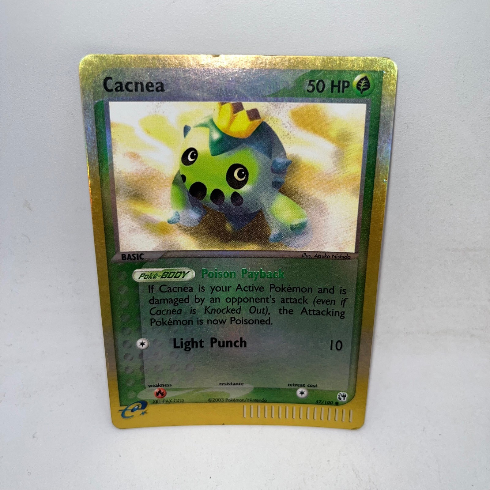 Cacnea 57/100 Common Sandstorm Pokemon Reverse Holo Moderately Played