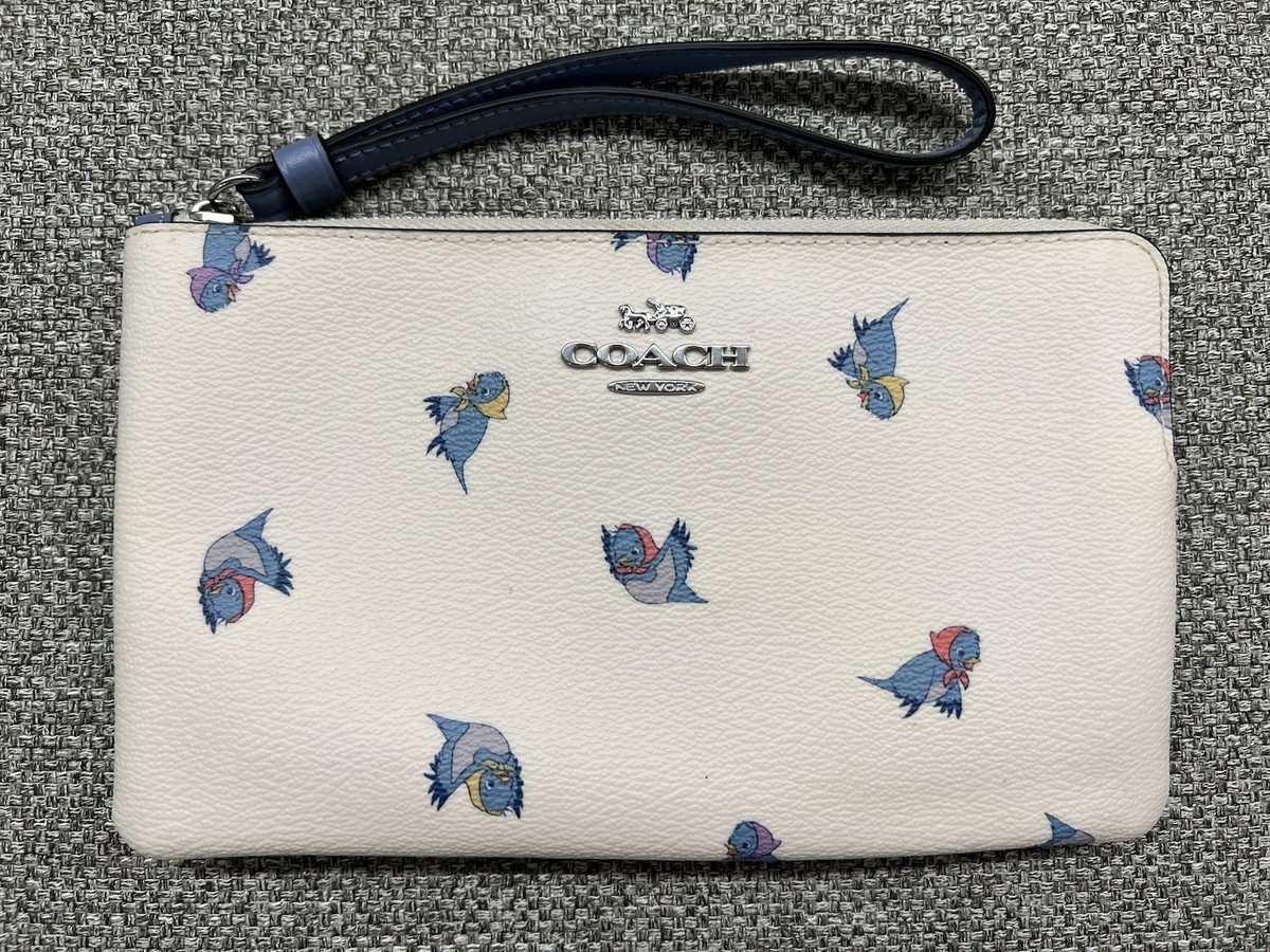 Disney X Coach Large Corner Zip Wristlet with Cinderella Flying
