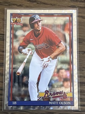 2026 Topps Series 1 1991 Flashback Crackleboard Foil Matt Olson T91-53