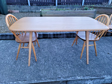 Ercol Refectory Dining Table Seats 6 Mid Century Solid Wood Free 🚚