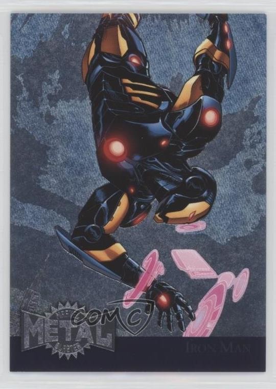 2015 Marvel Fleer Retro 1995 Fleer Metal Blaster Iron Man #23 0kg8