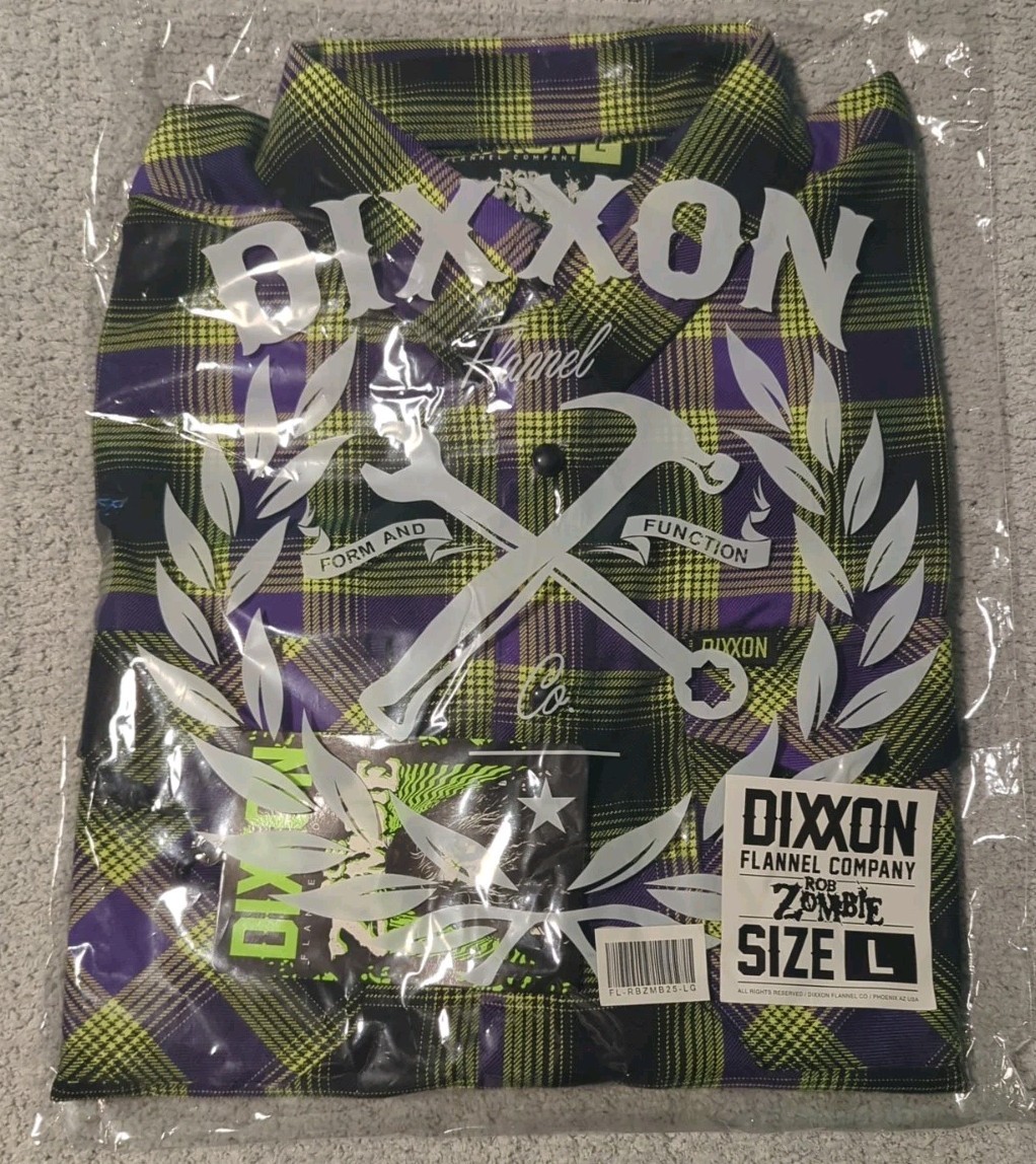 Dixxon Flannel Co "Rob Zombie" Men's Large Shirt Sold Out New With Tags In Bag