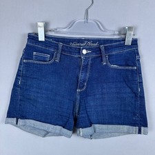 Universal Thread Boyfriend Shorts Size 4/27R Folded Cuff Hem Blue
