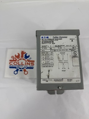 Eaton S10N06A51N Dry Type Transformer, 0.5 kVA, 120/240V Pri. - 16/32V Sec.