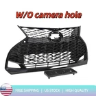 Front Grille Gloss Black W/O Camera Hole For 2021-2024 Lexus IS300 IS350 F-sport