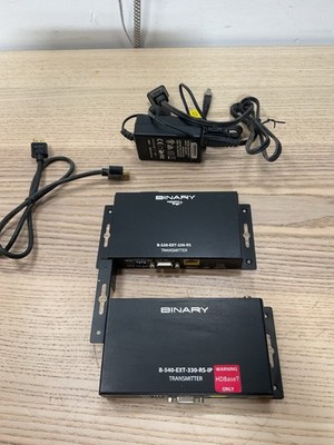 Binary (B-500-EXT-230-RS) & B-540-EXT-330-RS-IP Transmitter/Power Supply