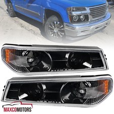 Jet Black Corner Lights Fit 2004-2012 Chevy Colorado Gmc Canyon Turn Signal Lamp Jet Black Corner Lights Fit 2004-2012 Chevy Colorado Gmc Canyon Turn Signal Lamp