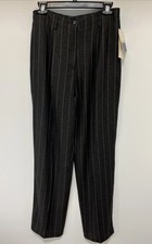 LIZ CLAIBORNE LIZSPORT -Black Pinstripe Straight Leg Pants Size 10 29x30