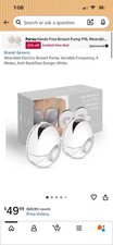 Generic Wearable Double Electric Breast Pump MY-375 Hands-Free 4 Modes White