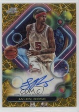 2023 Topps Cosmic Chrome Gold Interstellar Refractor 16/50 Jalen Rose Auto nd3