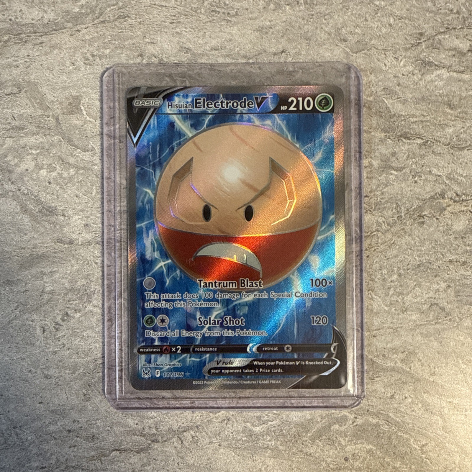 Hisuian Electrode V (Full Art) 172/196 Swsh11: Lost Origin Holo