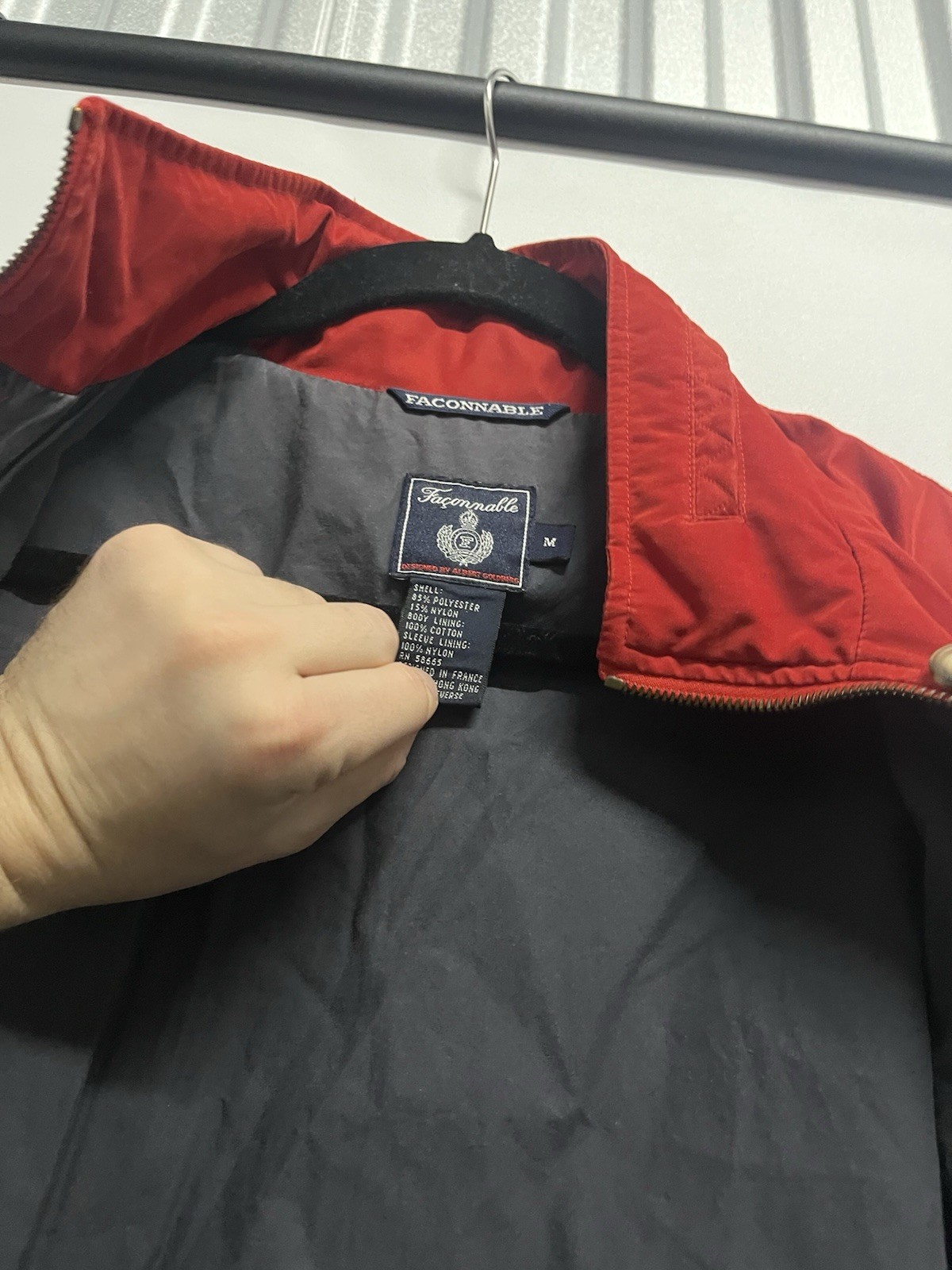 Faconnable Jacket Men Medium Polyester-Nylon Red … - image 22