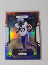 2023 Panini Prizm #194 K.J. Osborn Red White Blue Prizm Minnesota Vikings