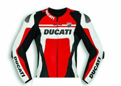 Neue Ducati Motorrad Rennrad Lederjacke, MotoGP Racing Motorbike Lederjacke. - Bild 1 von 4