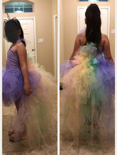 Unicorn Tulle Tutu Dress Costume, Handmade Girl's size 10-12