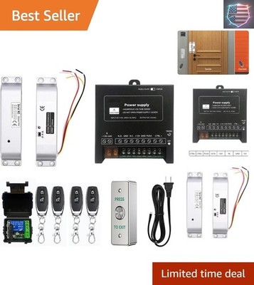 Electric Drop Bolt Lock with 4 Remote Controls Fail Safe Door Access Control ...