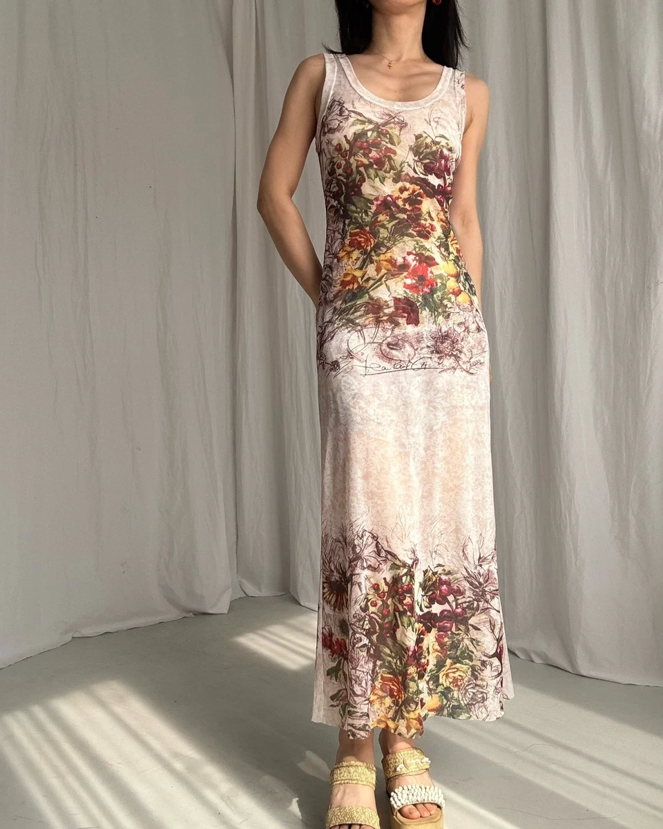 knee length dresses for ladies Jean Paul Gaultier Pigalle Print Slip Dress – Antidote Fashion and Lifestyle main image 0