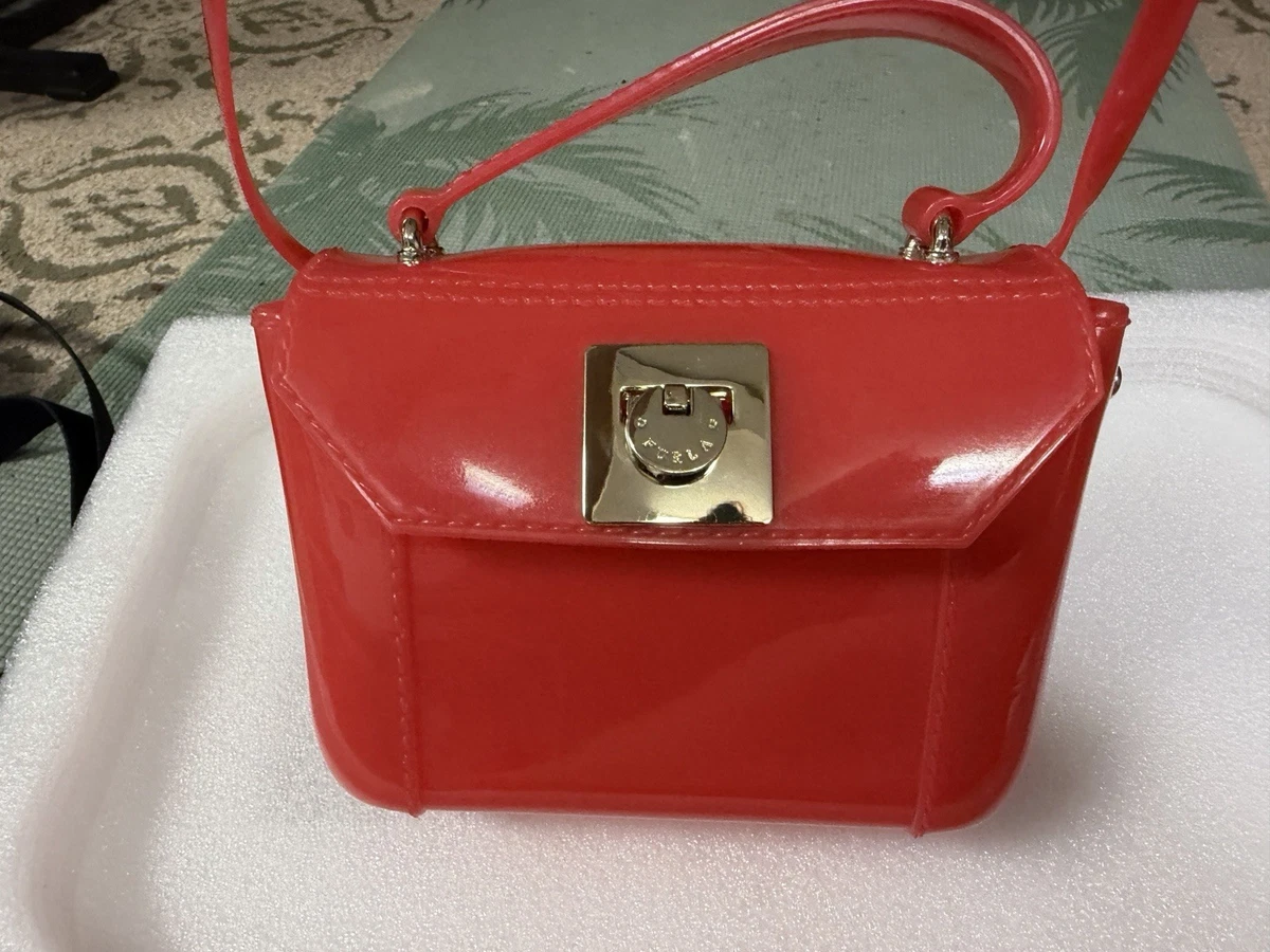 FURLA◇ボストンバッグ/PVC/RED FURLA - 新品同様 フルラ 2WAY Varsity 