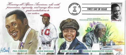 USA  2004 Black Heritage FDC with a better Bevil handcrafted cachet