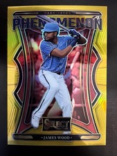 2025 Panini Select Phenomenon James Wood Gold Prizm SP /10 #7 Nationals