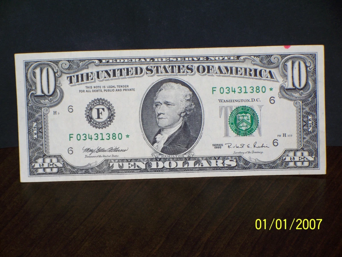 Circulated $10 1995 US Federal Reserve Small Notes for sale | eBay