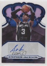 2018-19 Panini Crown Royale Blue 3/35 Stephen Jackson #CA-SJK Auto 7fb